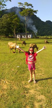 Maya and the buffalos